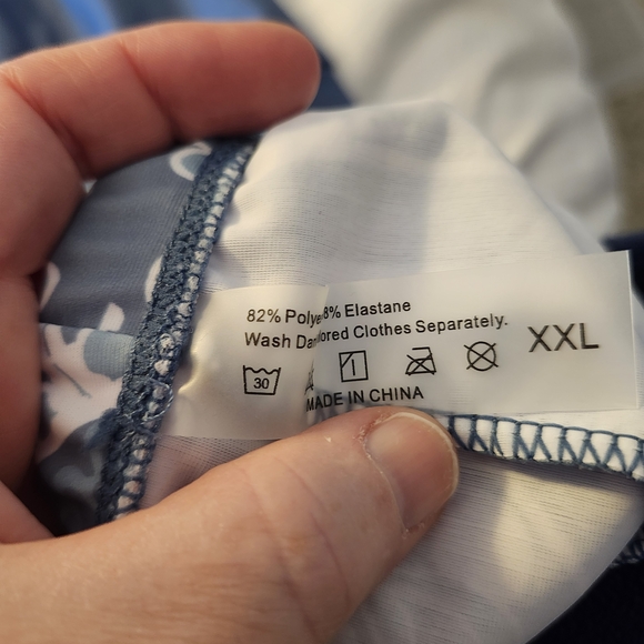 🌈Paisley Bandeau Bikini Top in Light Blue - Picture 3 of 6